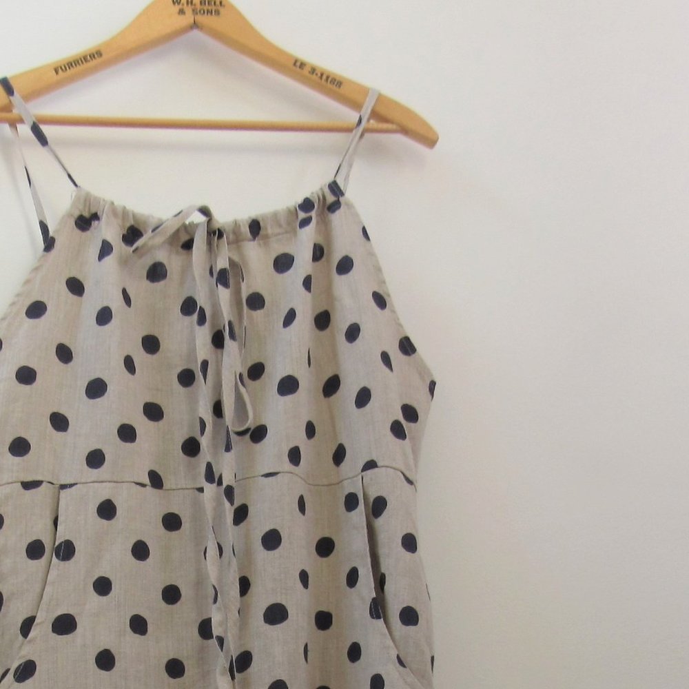 Allison Wonderland Pure Linen Jumper Dress Sun Dress Made in Canada - Picture 4 of 6